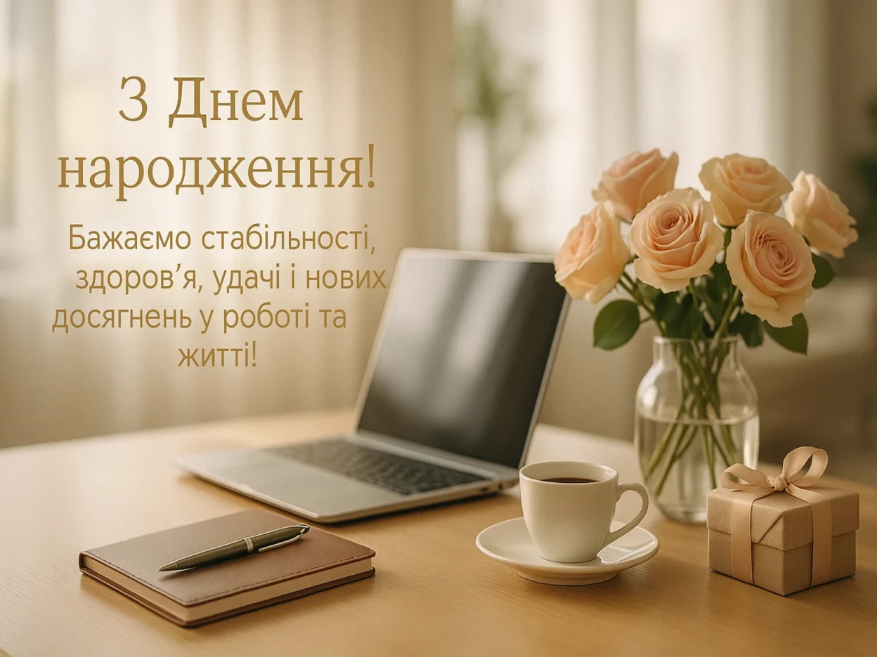 Привітання з днем народження колезі жінці