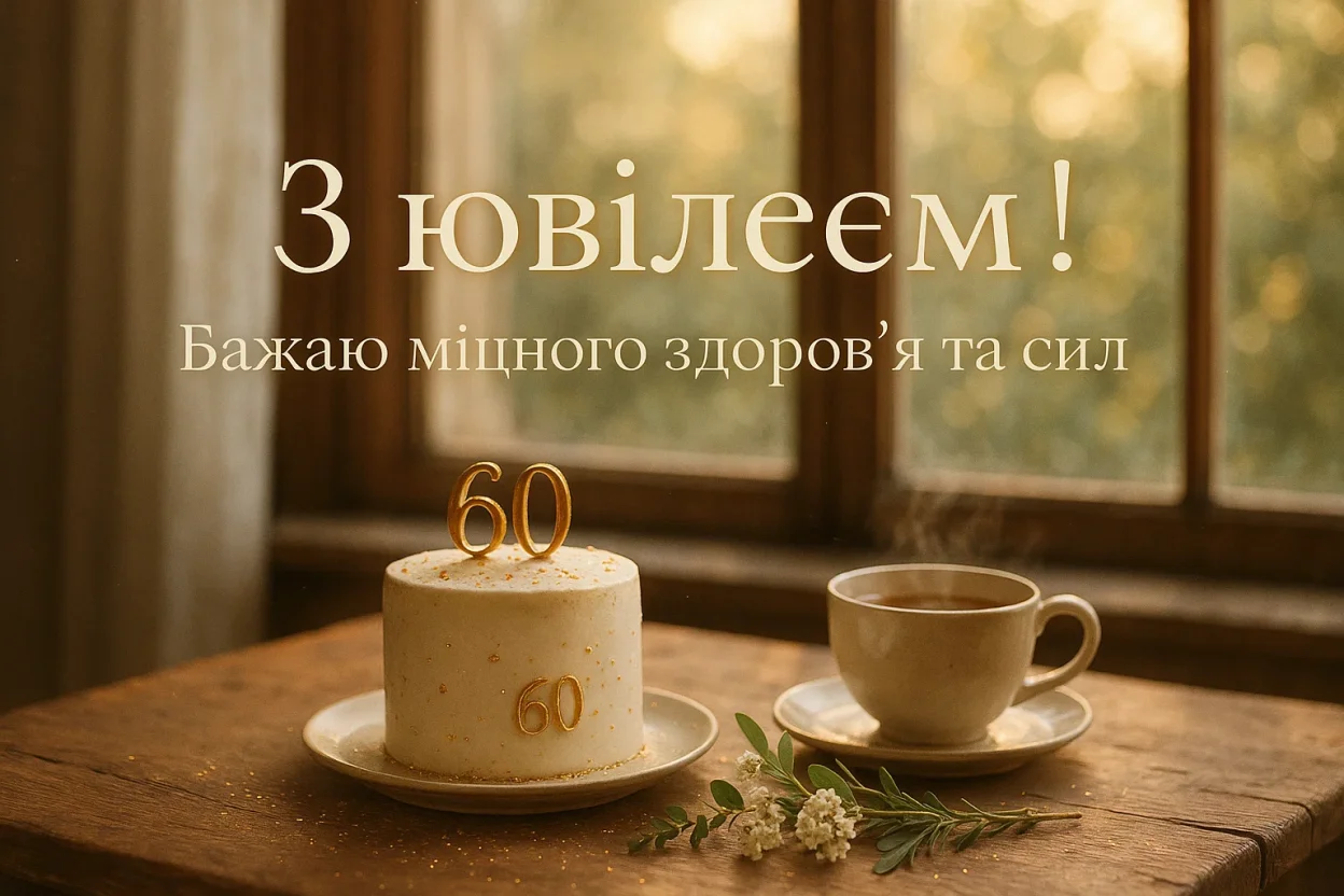 Привітання з ювілеєм 60 років