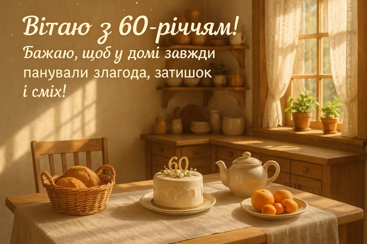 Привітання з ювілеєм 60 років