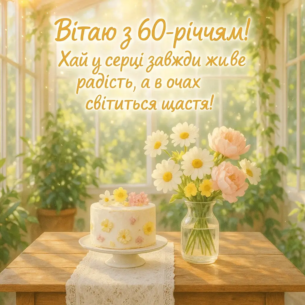 Привітання з ювілеєм 60 років