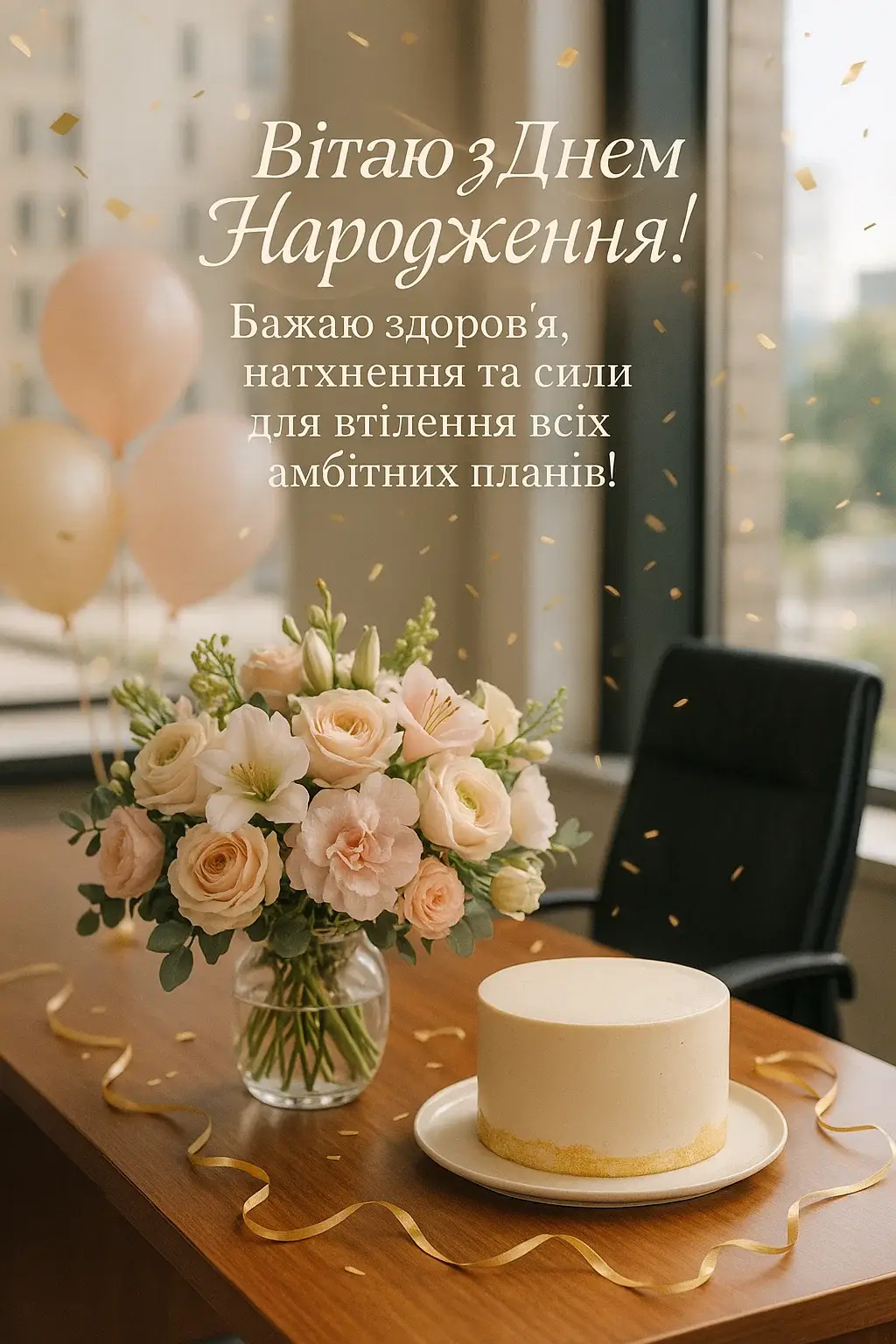 Привітання з днем народження керівника жінку