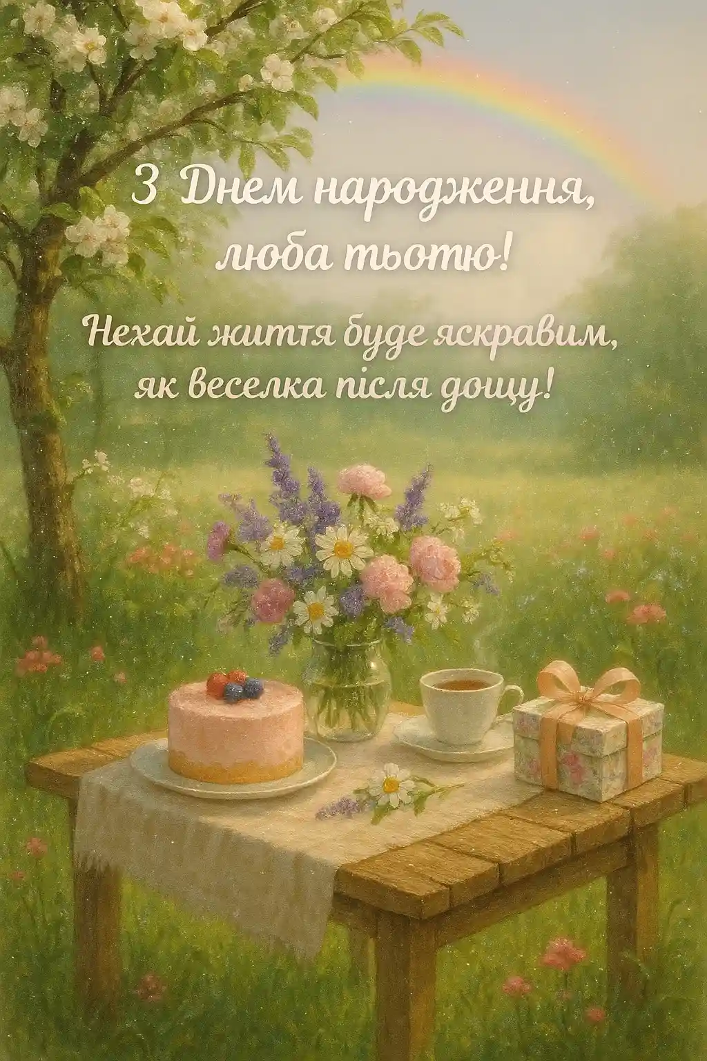 Привітання з днем народження тьоті