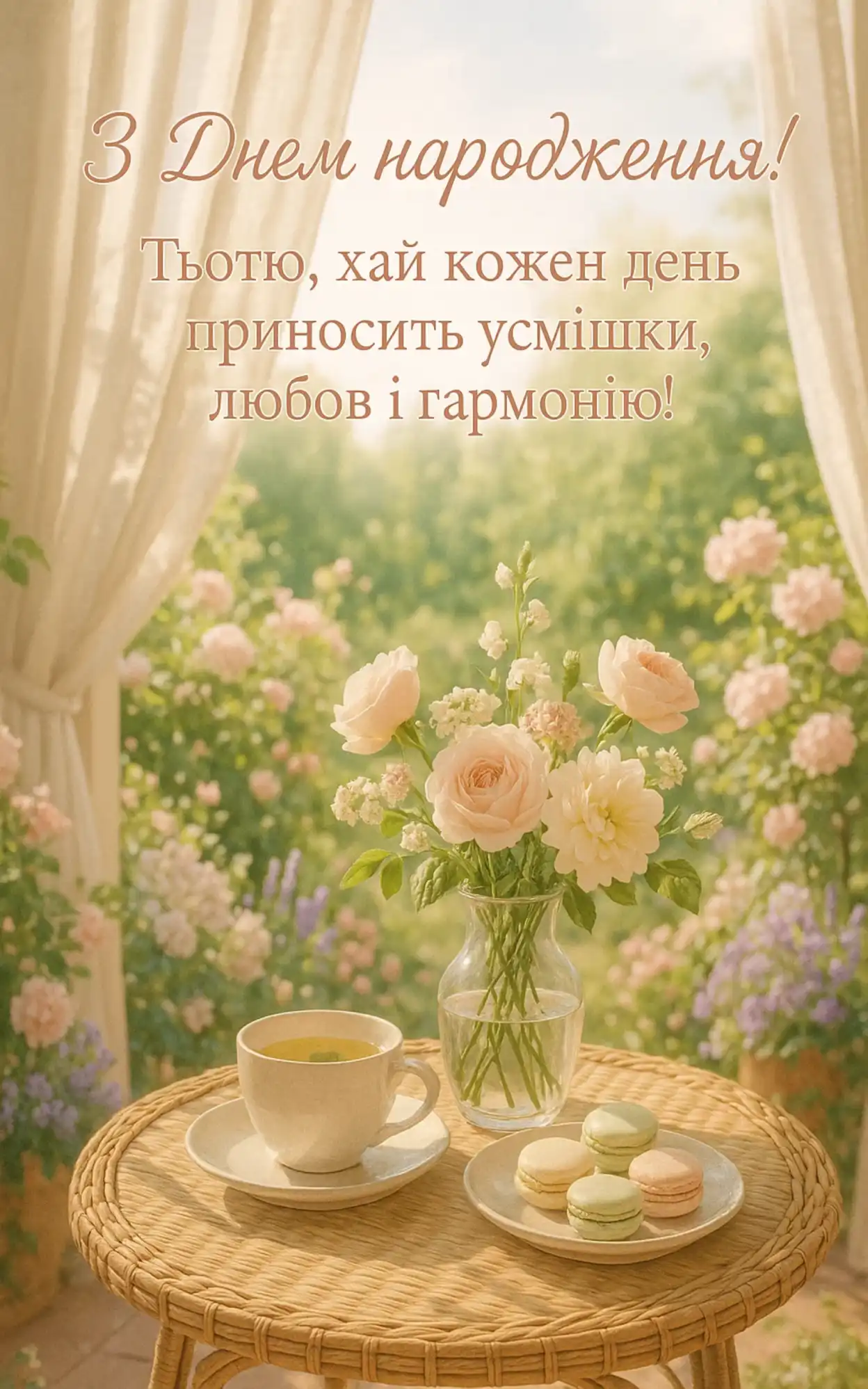 Привітання з днем народження тьоті