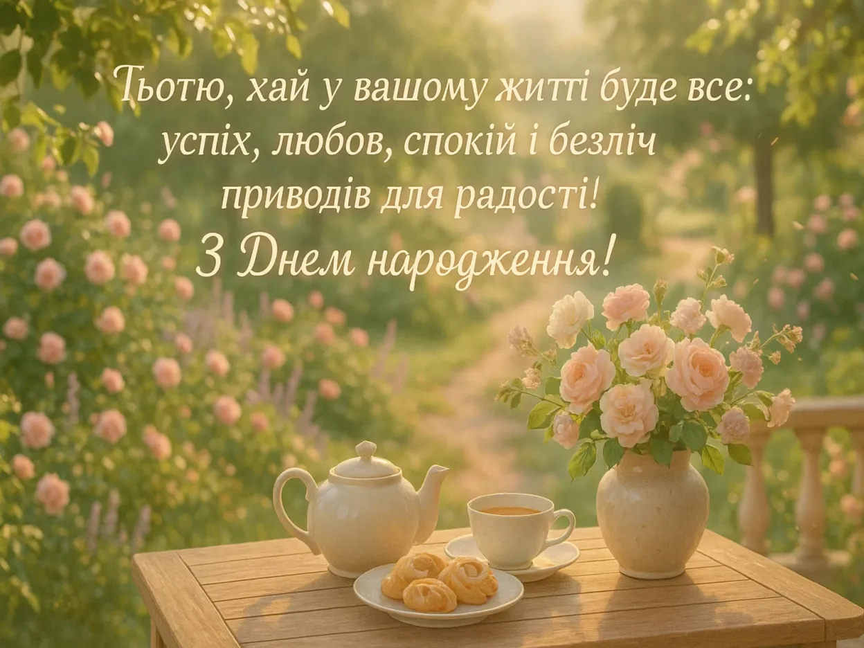 Привітання з днем народження тьоті