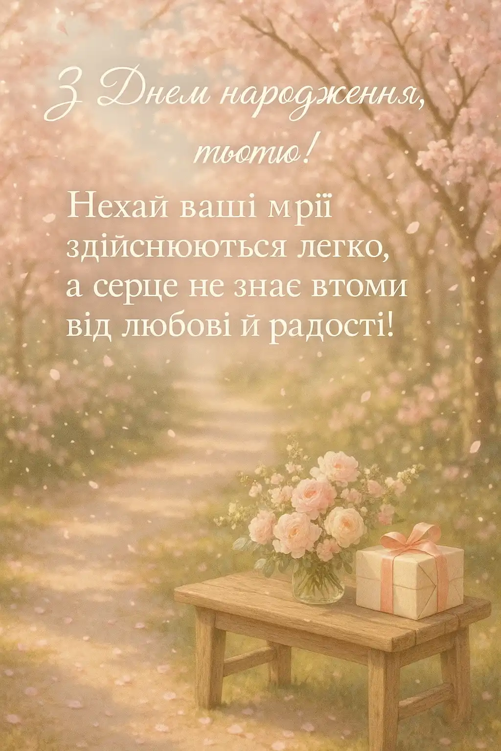 Привітання з днем народження тьоті