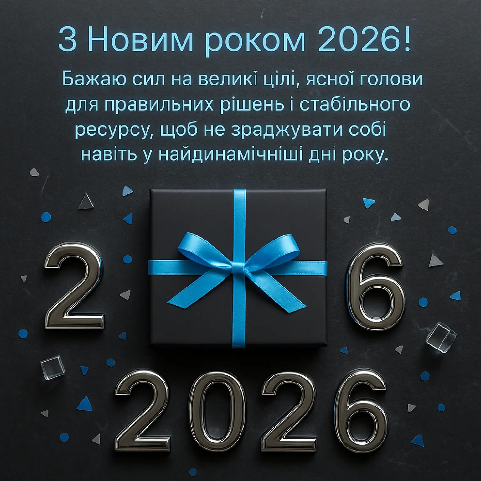 Привітання з Новим роком 2026 сучасні