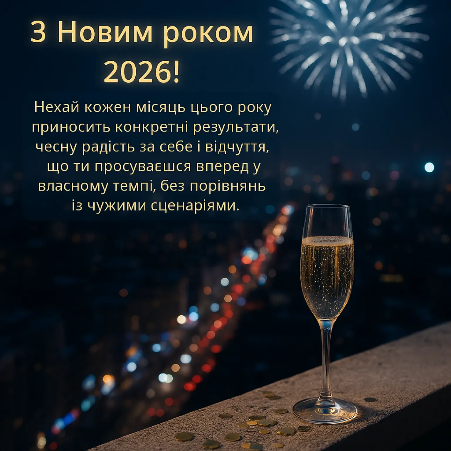 Привітання з Новим роком 2026 сучасні
