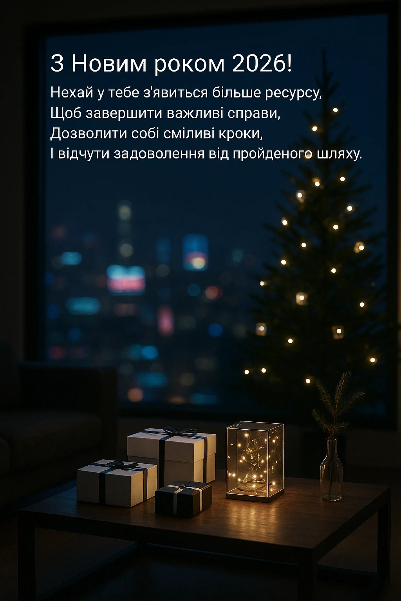 Привітання з Новим роком 2026 сучасні
