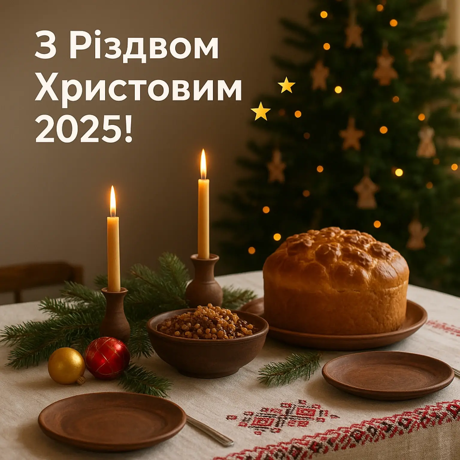 Привітання з різдвом 2025