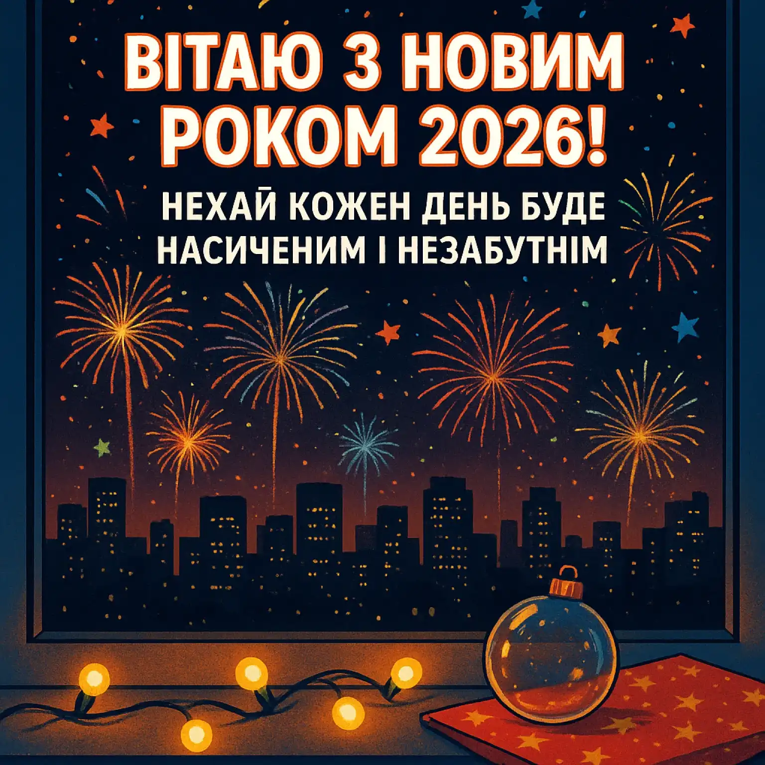 Привітання з прийдешнім новим роком 2026