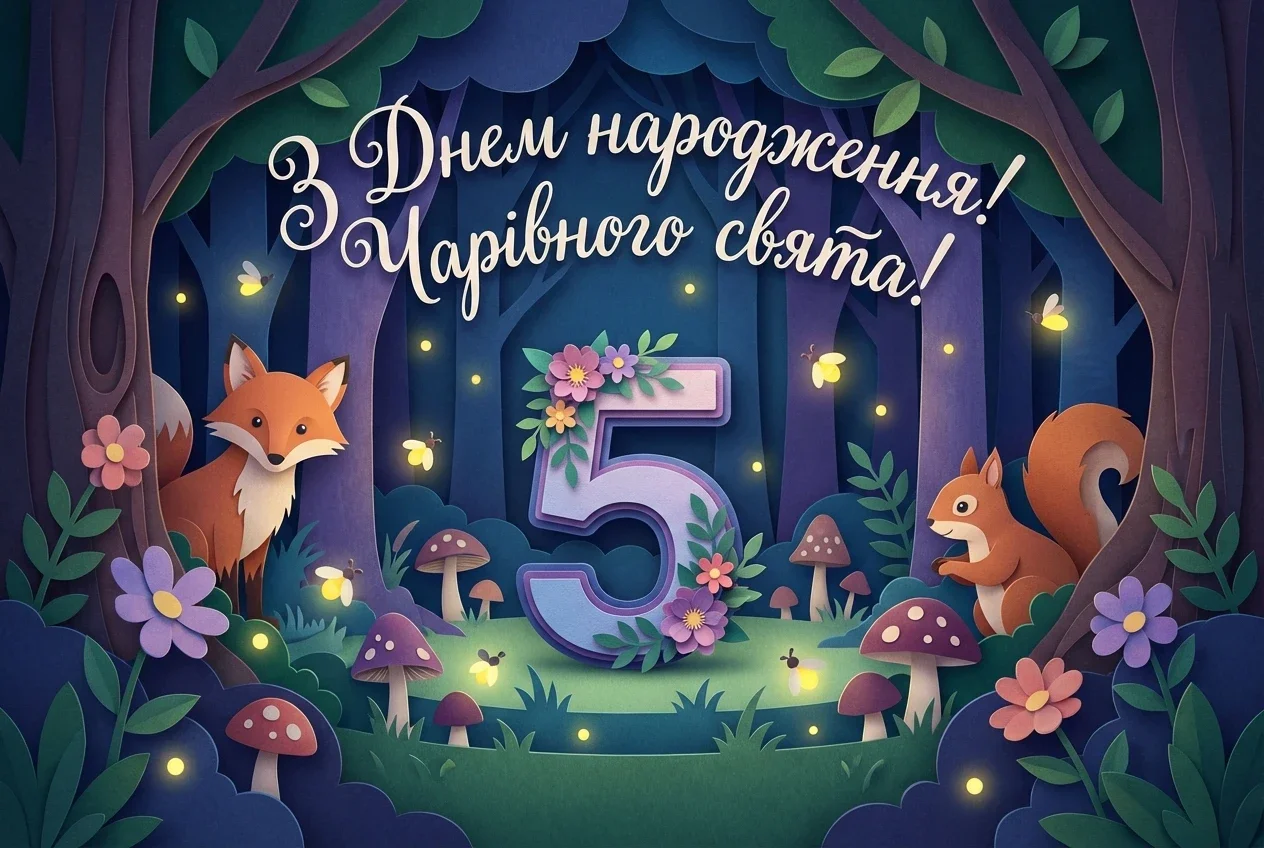 5 років з днем народження