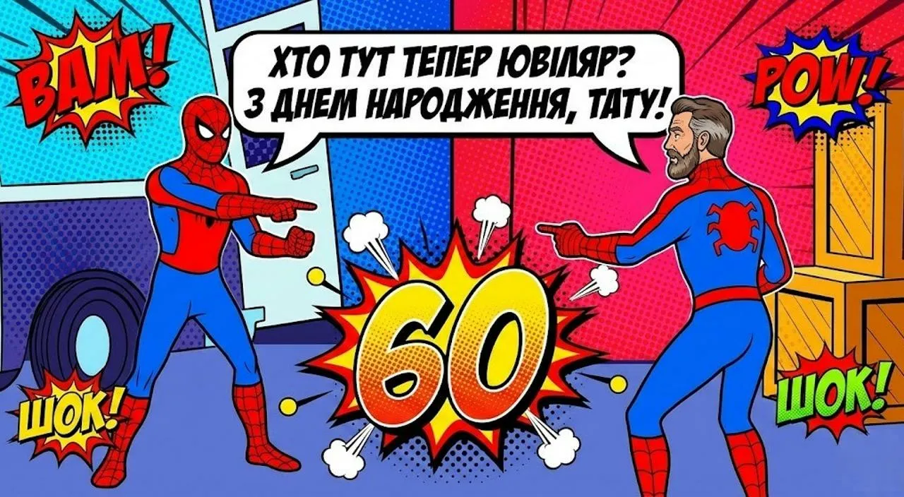 Привітання татові з ювілеєм 60 років