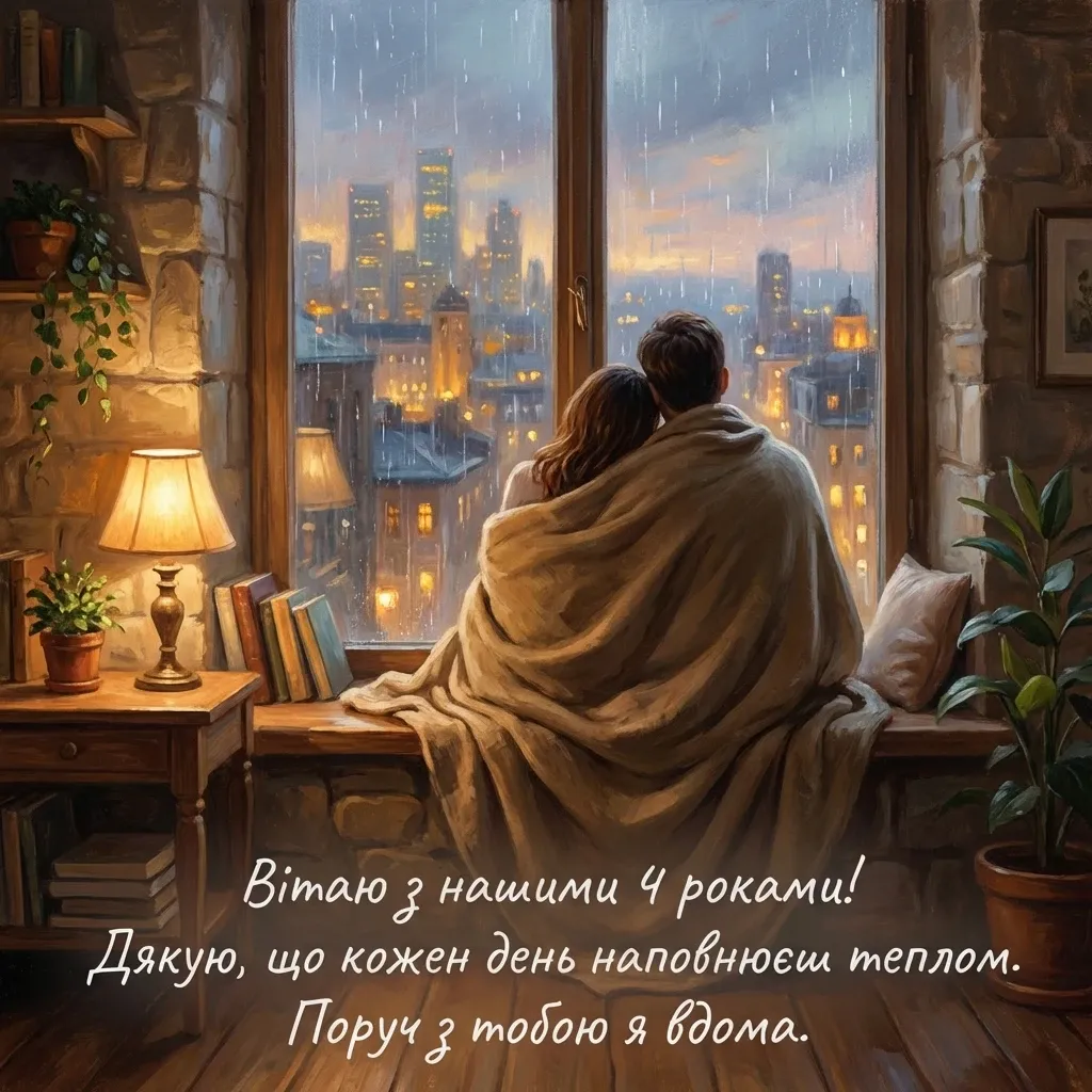 4 роки весілля привітання чоловіку