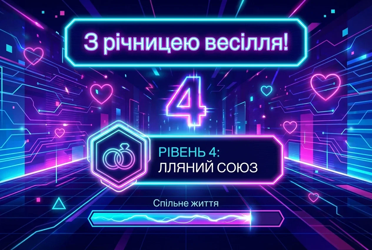 4 роки весілля привітання чоловіку