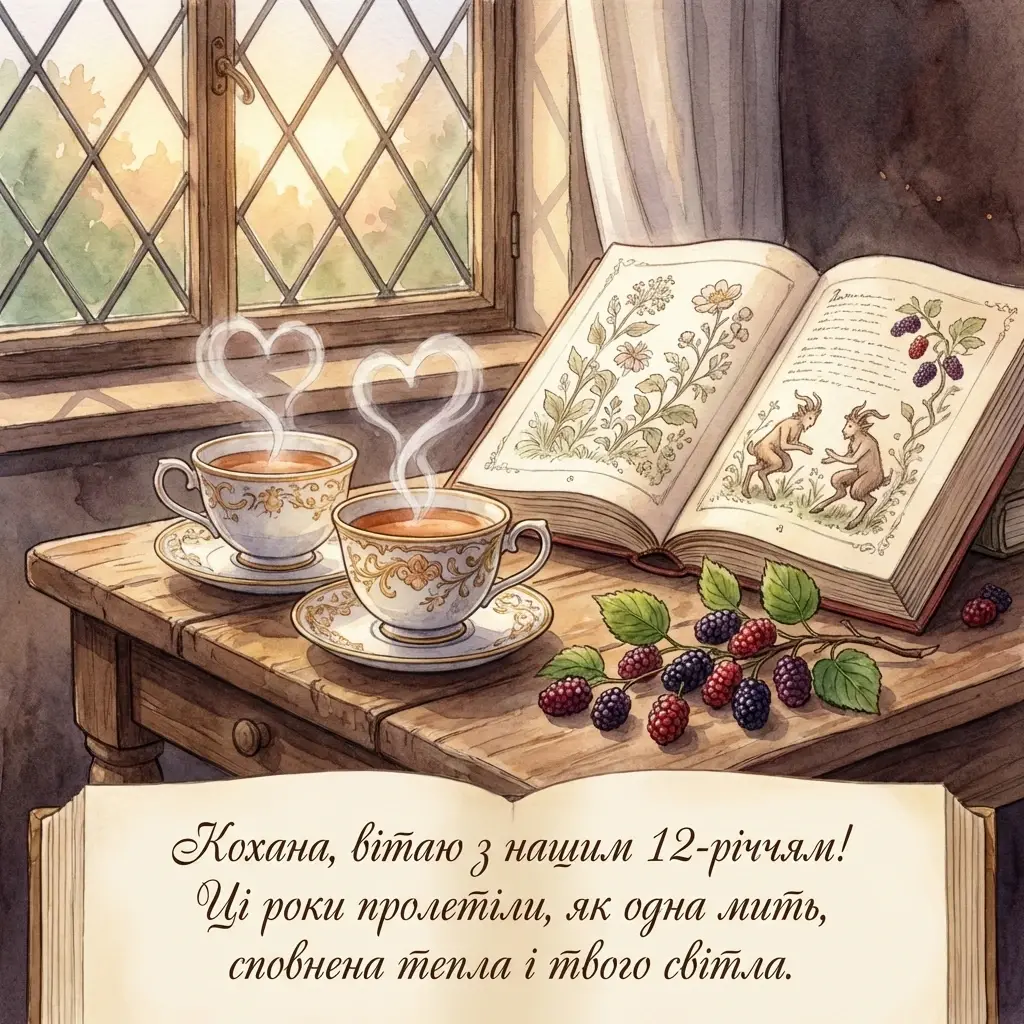 12 років весілля привітання дружини