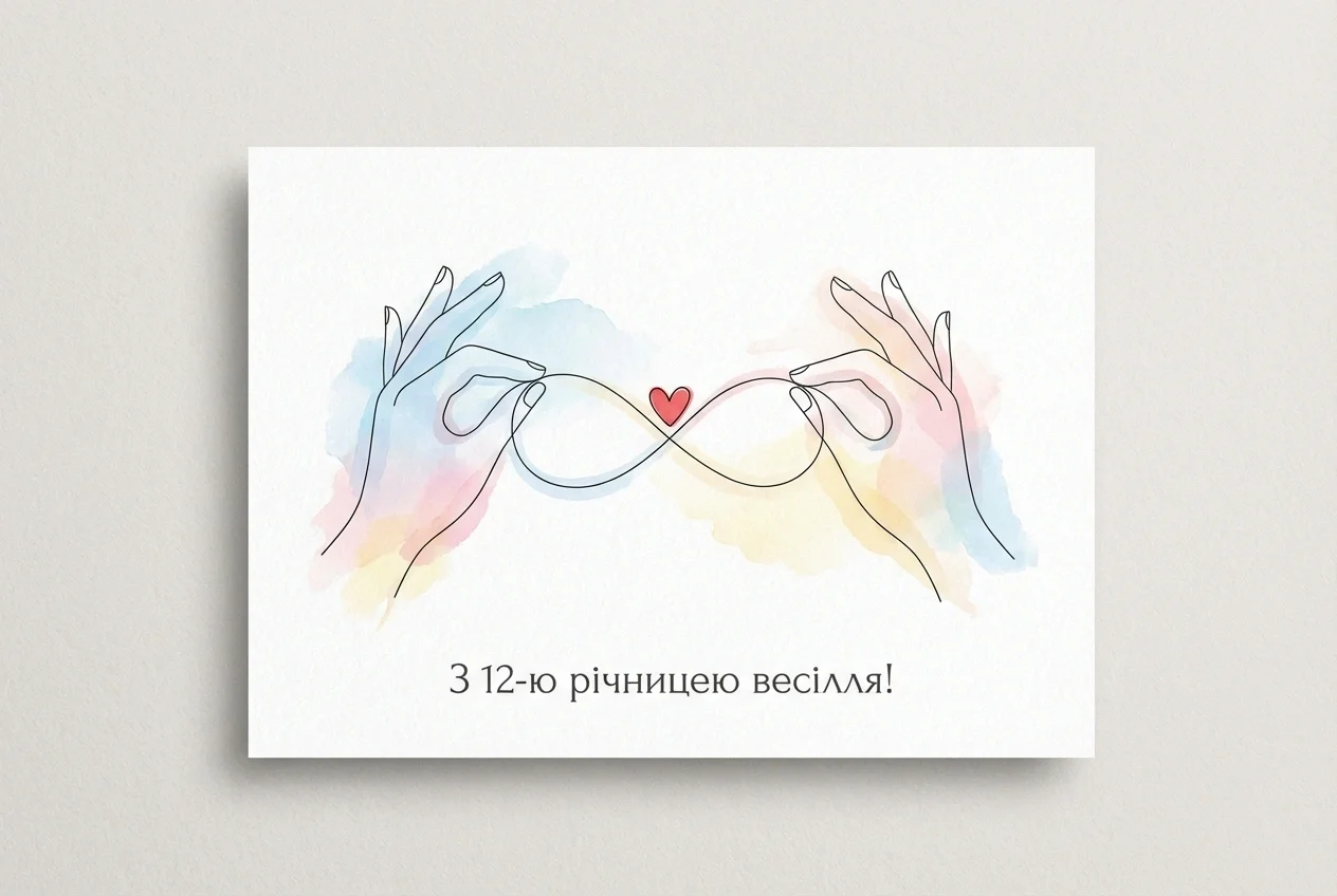 12 років весілля привітання дружини