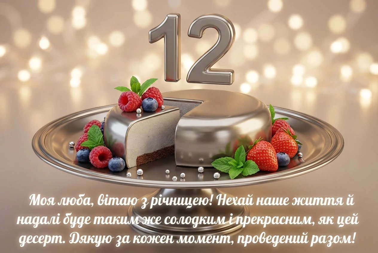 12 років весілля привітання дружини