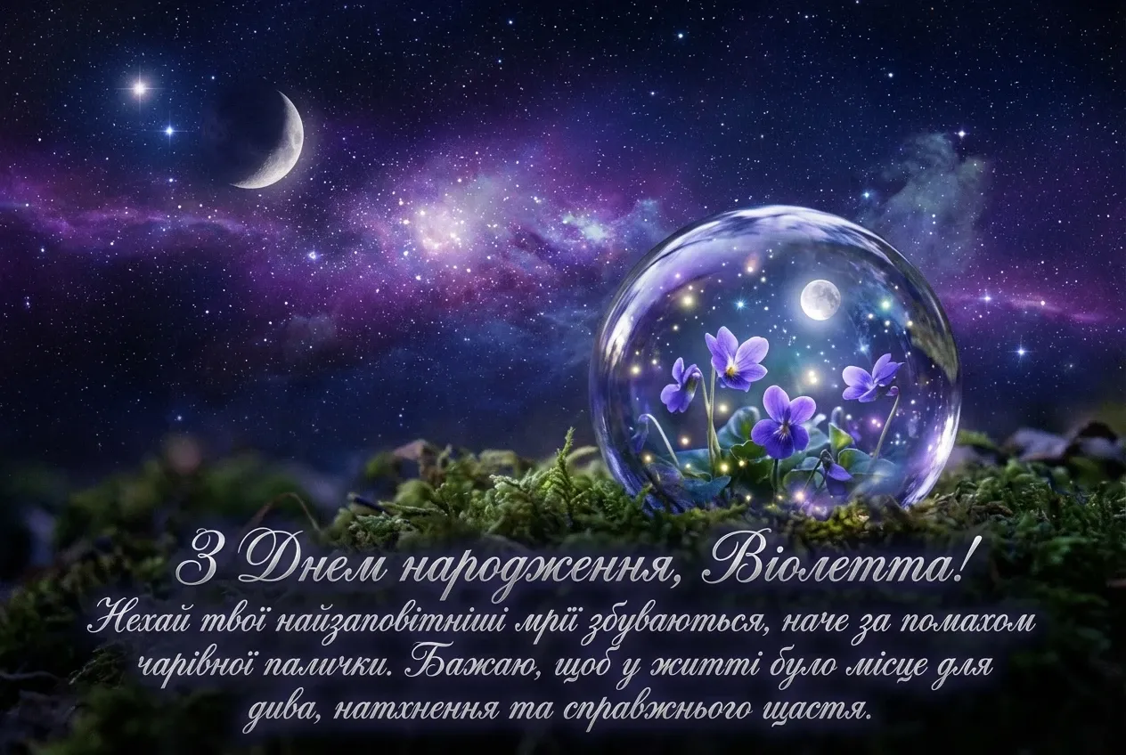 з днем народження віолетта