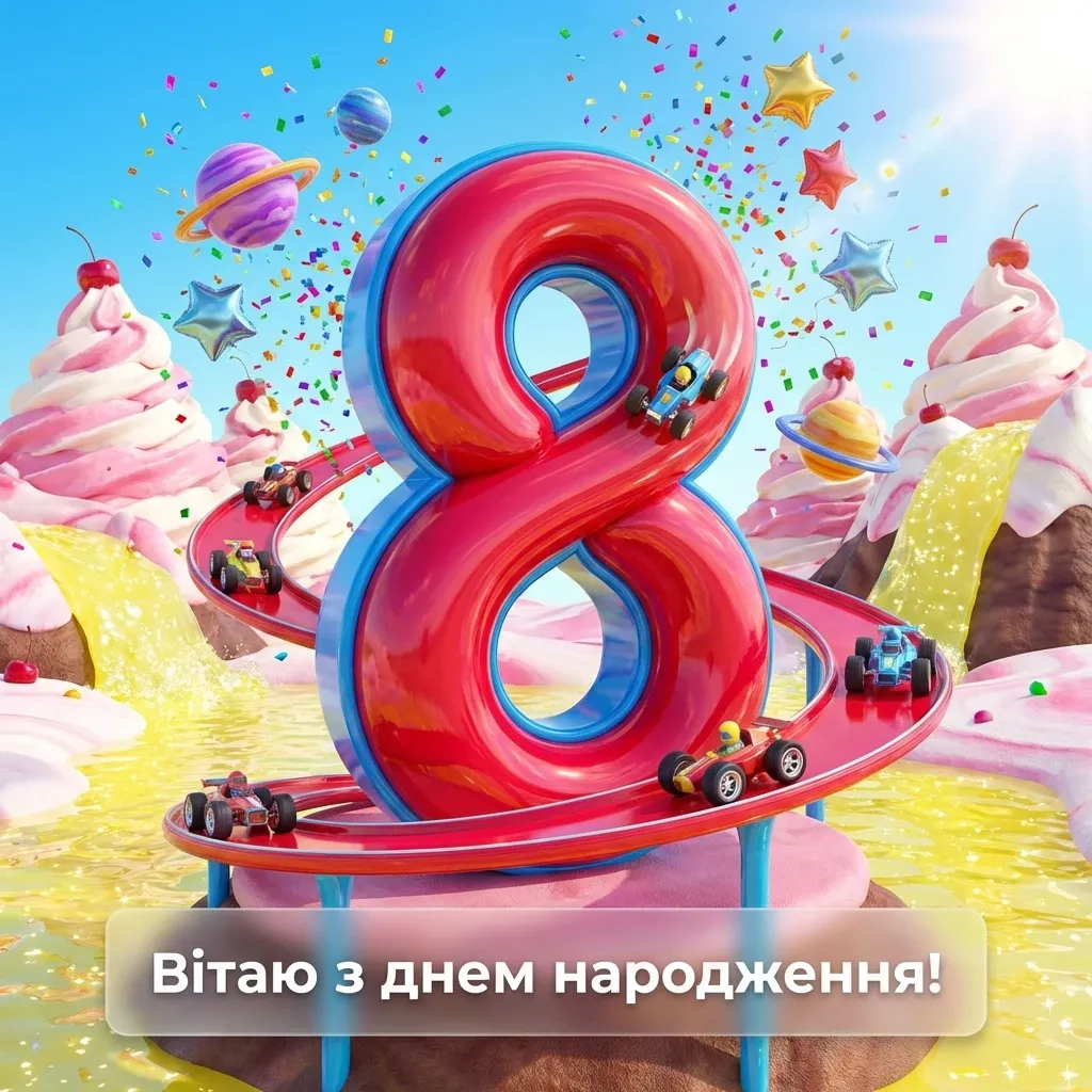 з днем народження 8 років