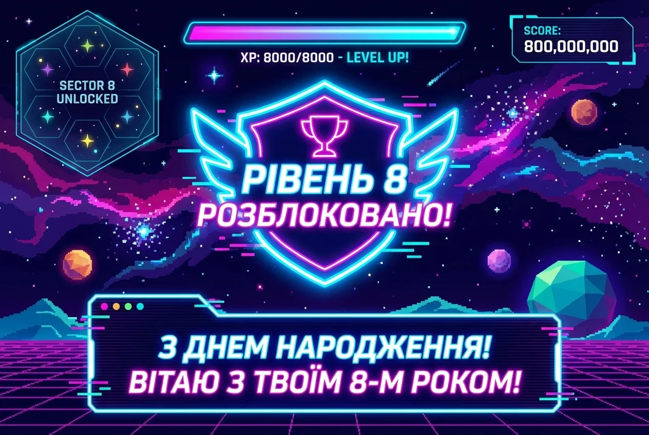 з днем народження 8 років