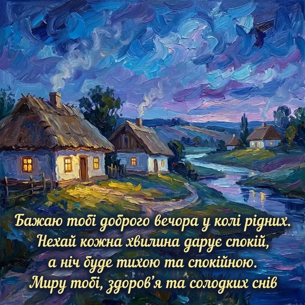 Доброго вечора та спокійної ночі: найкращі картинки та душевні побажання