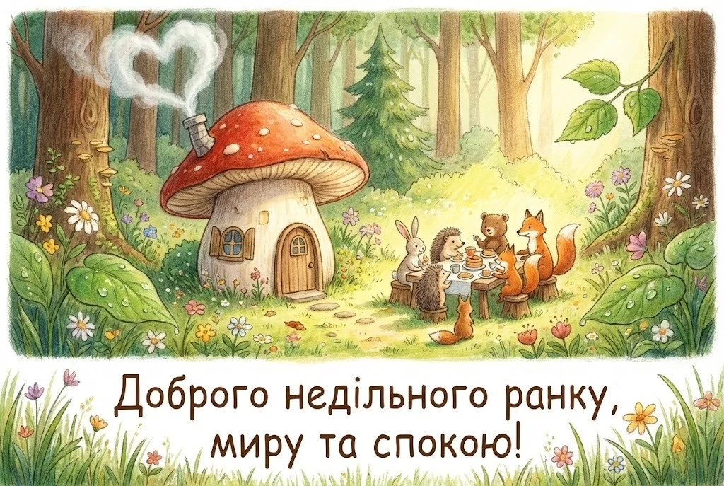 Доброго недільного ранку картинки та душевні листівки для гарного настрою