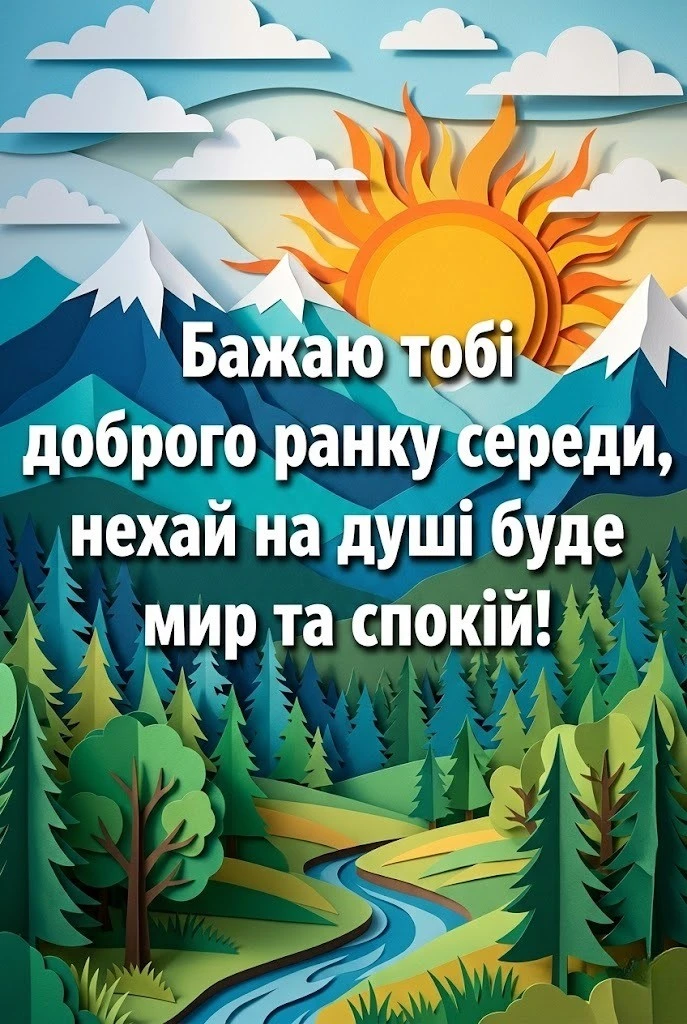 Доброго ранку середа та найкращі побажання у картинках для вашого натхнення