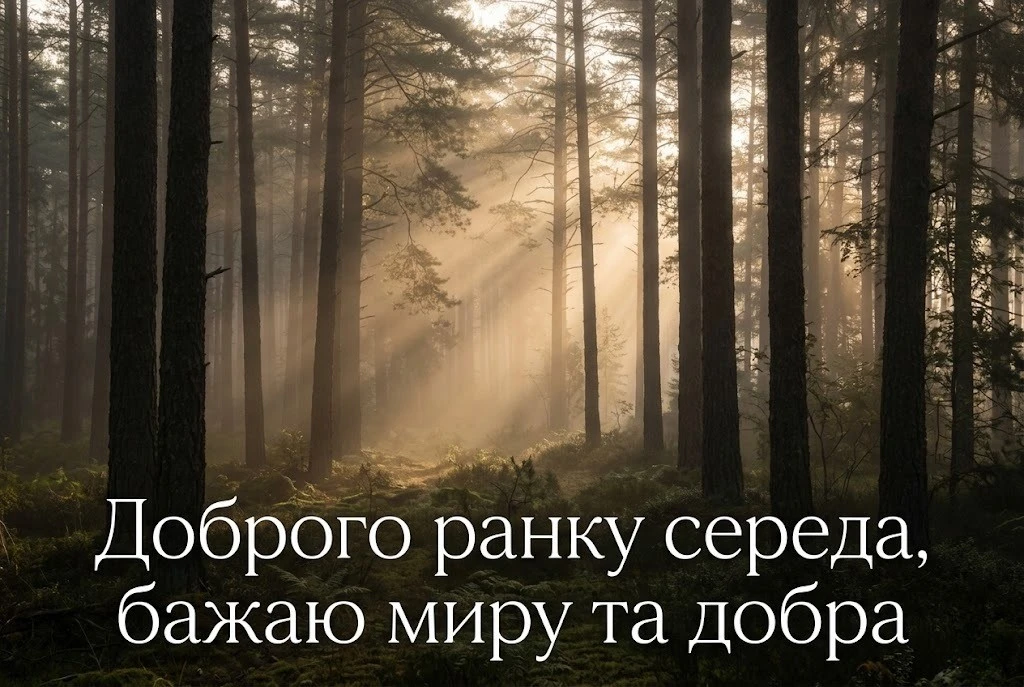 Доброго ранку середа та найкращі побажання у картинках для вашого натхнення