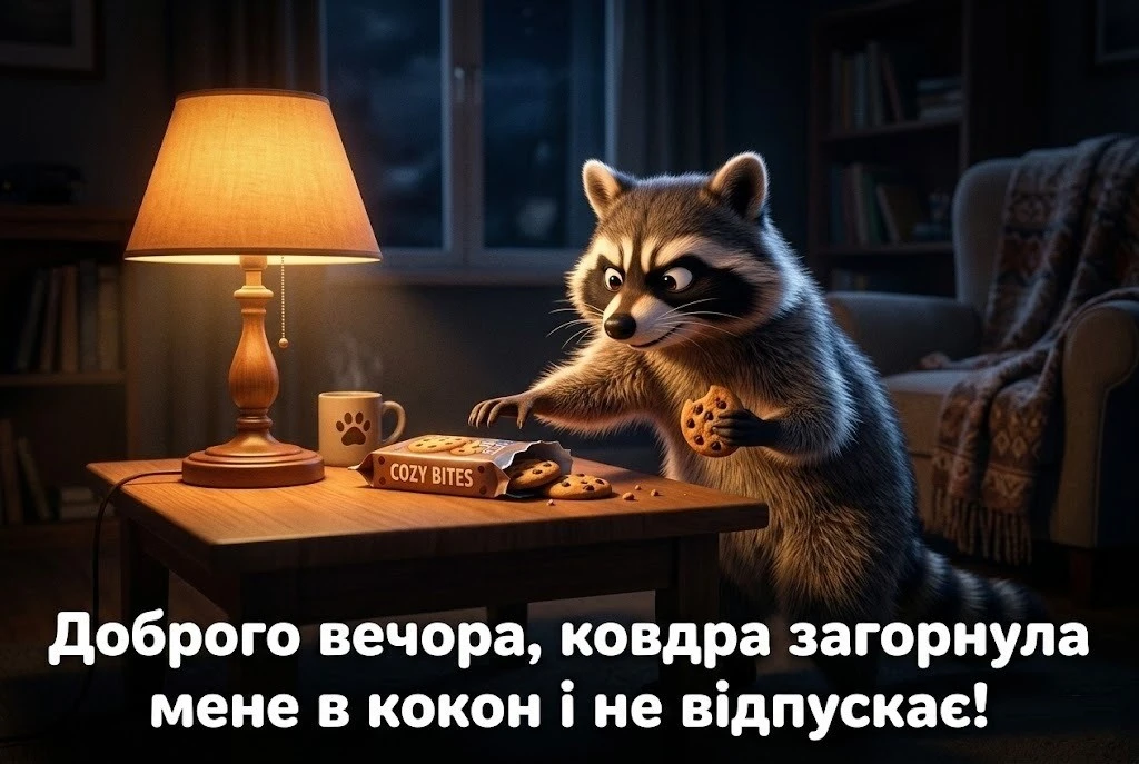 Побажання доброго вечора у яскравих картинках та душевних листівках для затишного настрою