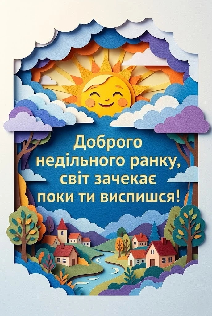 Доброго недільного ранку: картинки українською для найкращого вихідного