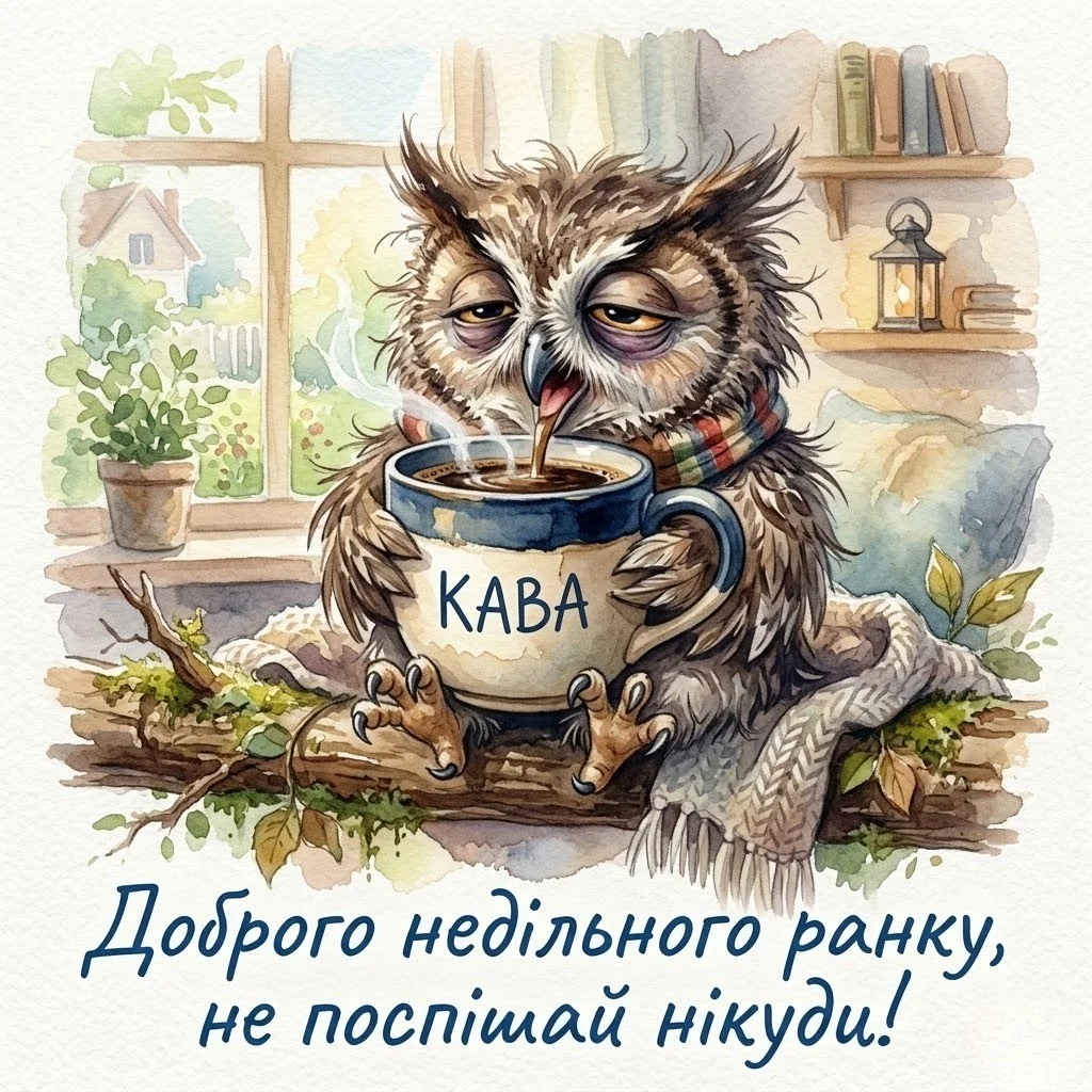 Доброго недільного ранку: картинки українською для найкращого вихідного