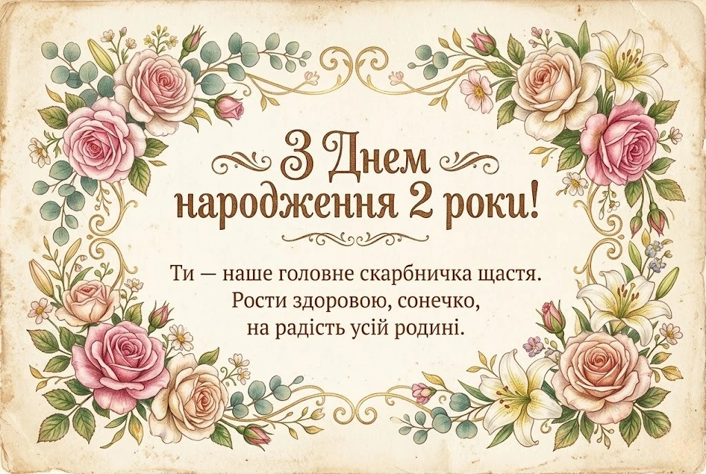 еплі слова та побажання для дівчинки на її друге іменини