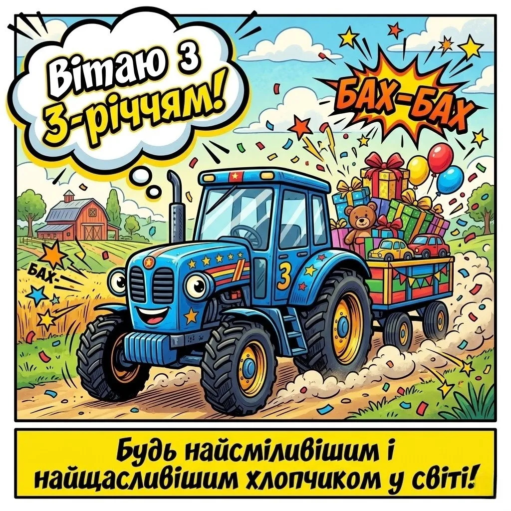 Найкращі побажання для хлопчика на триріччя
