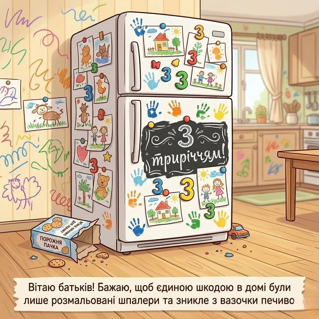 Вітання батькам з триріччям сина чи доньки: від щирого серця