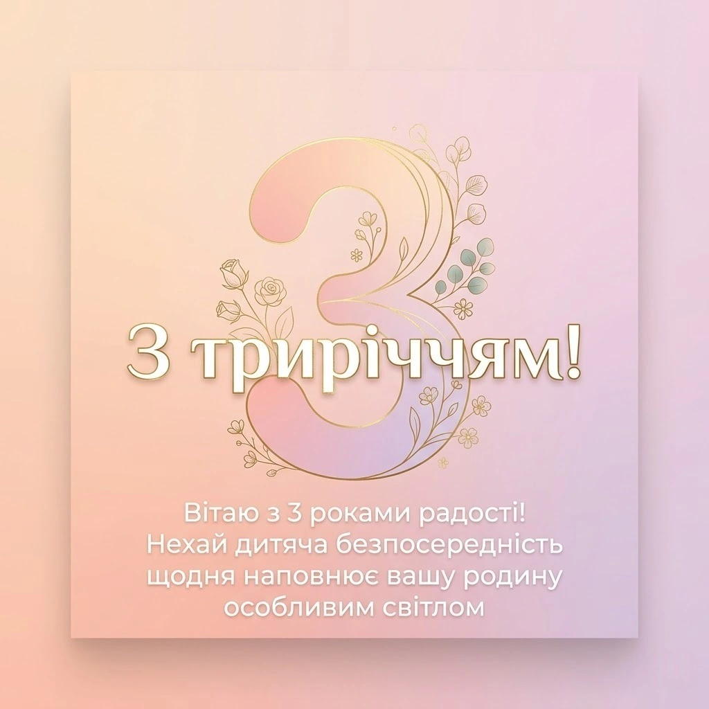 Вітання батькам з триріччям сина чи доньки: від щирого серця