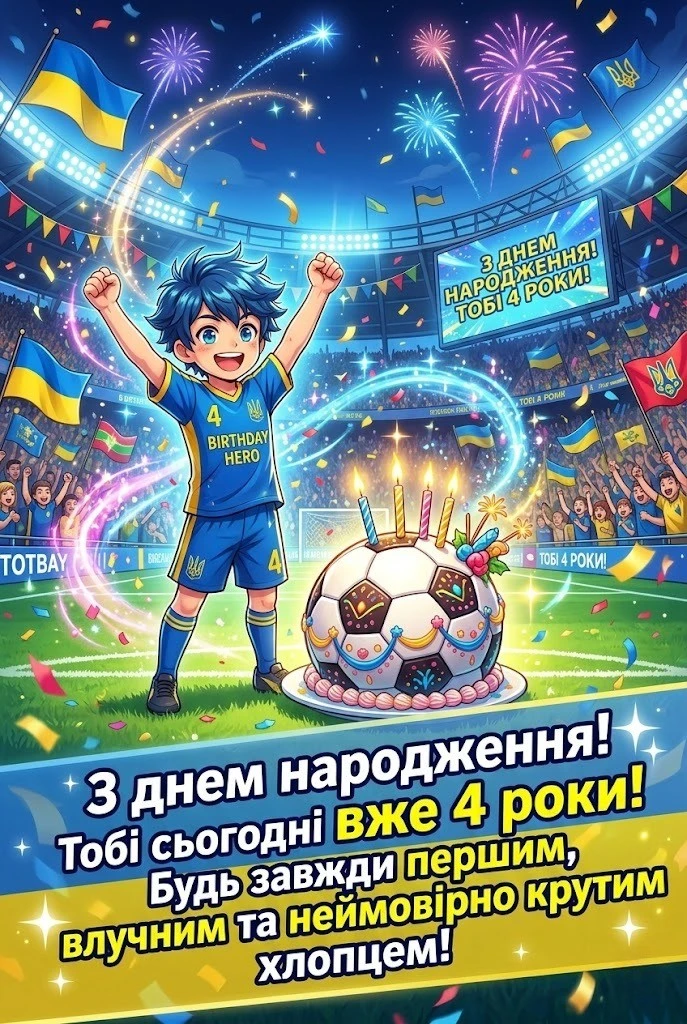 4 роки маленькому герою: ідеї привітань та яскраві картинки