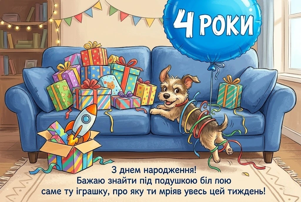4 роки маленькому герою: ідеї привітань та яскраві картинки