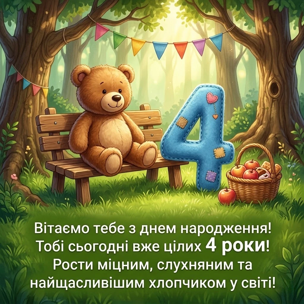 4 роки маленькому герою: ідеї привітань та яскраві картинки