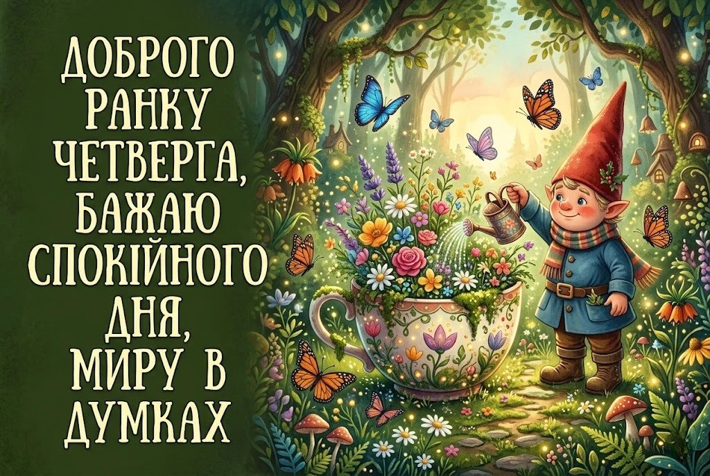 Доброго ранку четверга: прикольні картинки та щирі побажання для гарного настрою