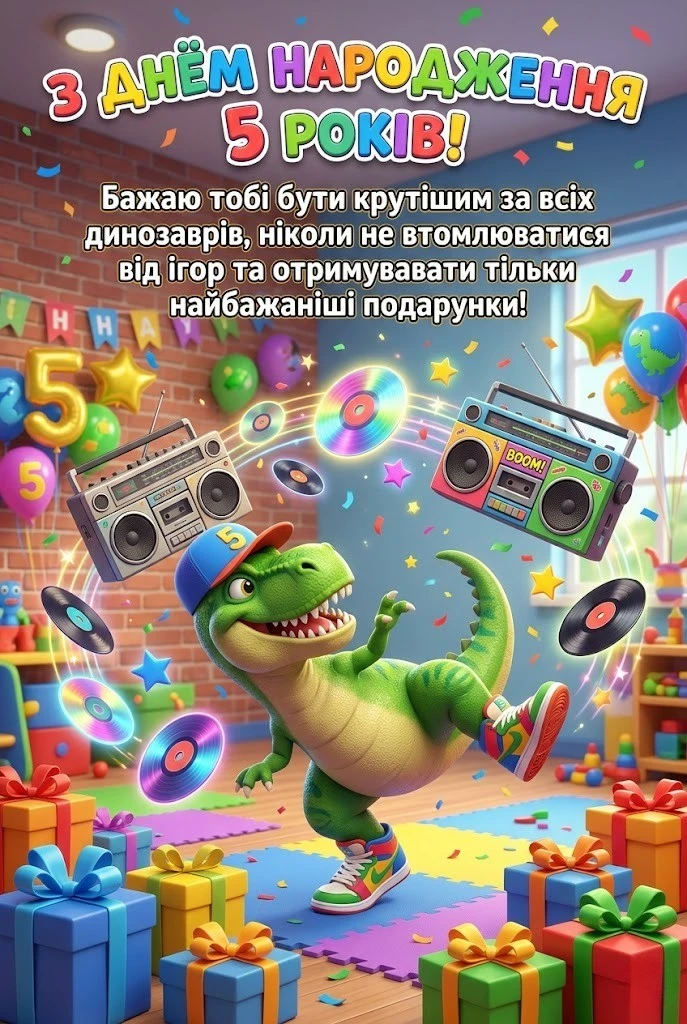 Найкращі привітання та картинки з днем народження хлопчику на 5 років