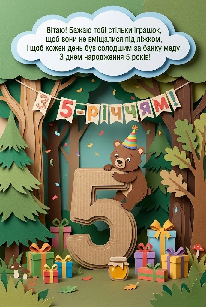 Найкращі привітання та картинки з днем народження хлопчику на 5 років