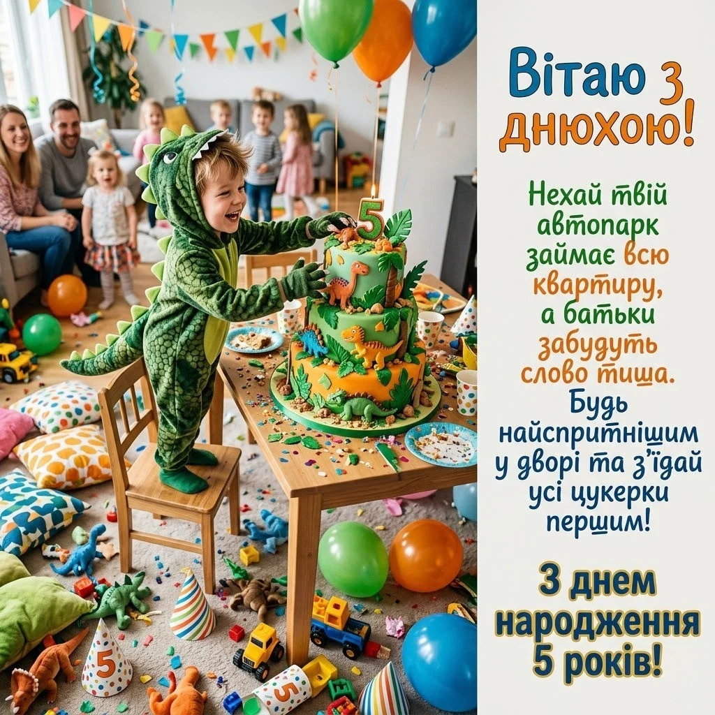 Найкращі привітання та картинки з днем народження хлопчику на 5 років