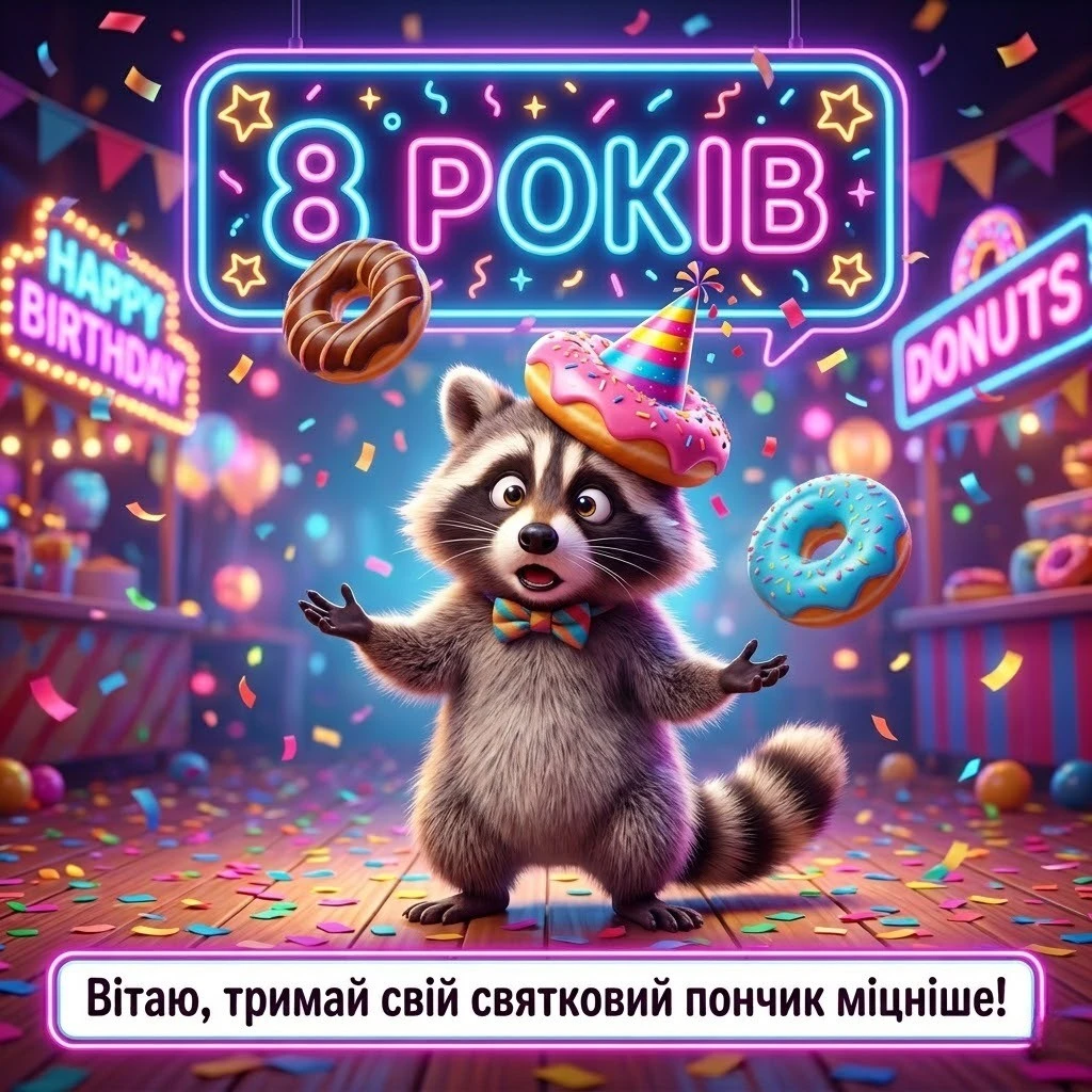 Вітальні картинки на 8 років: особливі слова для хлопчиків та дівчаток