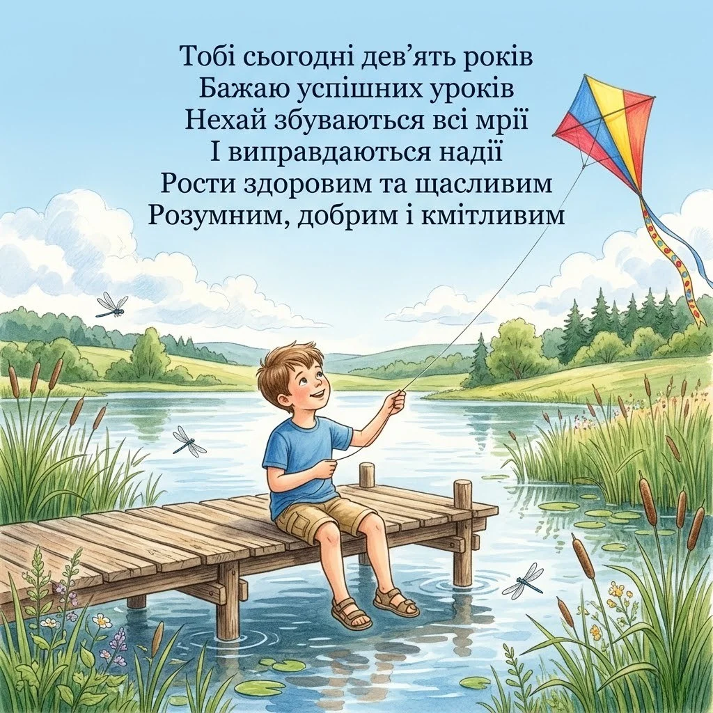 Дев’ять років імениннику: підбірка найтепліших слів та віршованих побажань