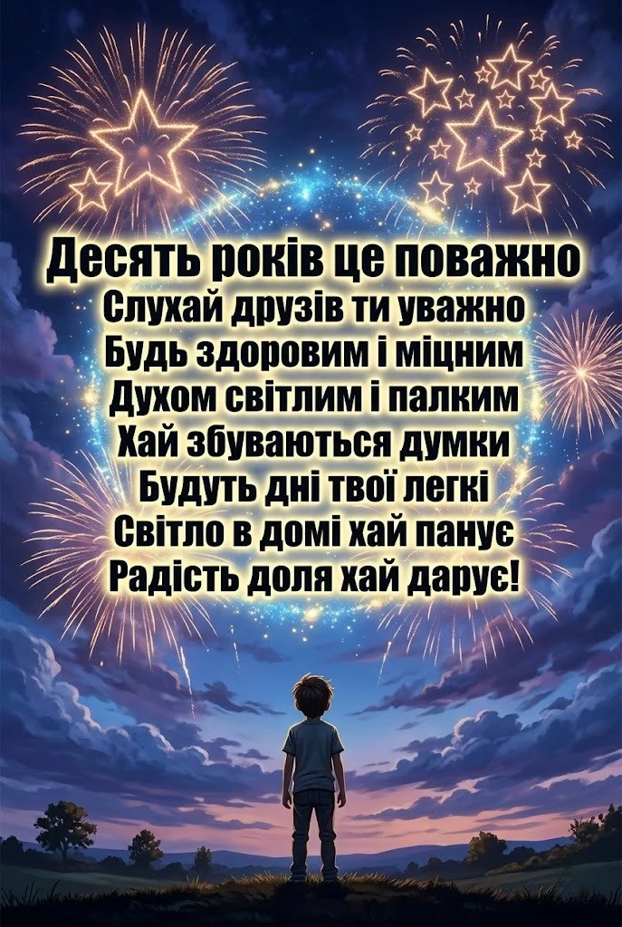 Як привітати хлопчика з 10-річчям: добірка зворушливих слів