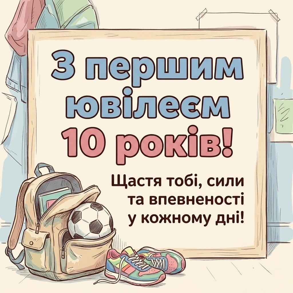 Оригінальні привітання з 10-річчям для сина, брата та онука