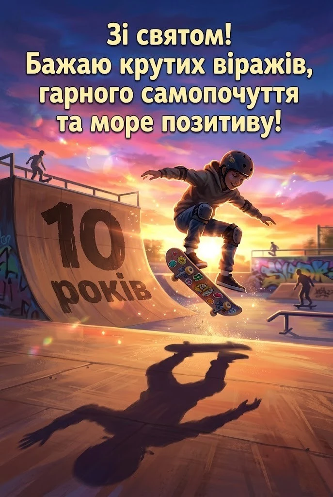 Оригінальні привітання з 10-річчям для сина, брата та онука
