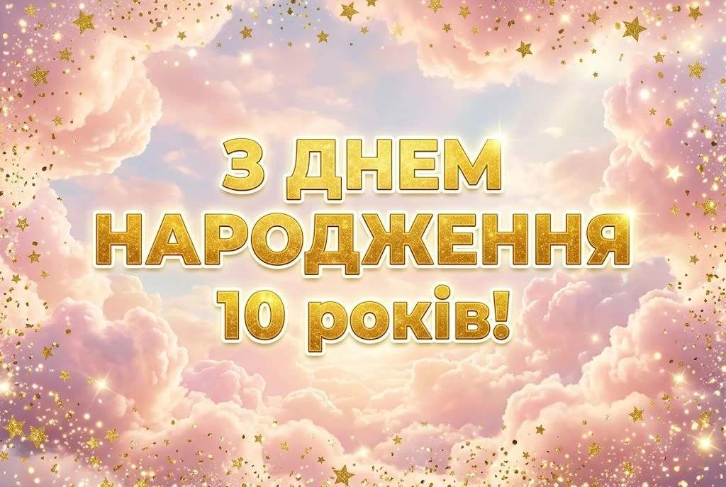 10 років — особлива дата: яскраві листівки та побажання для юної леді