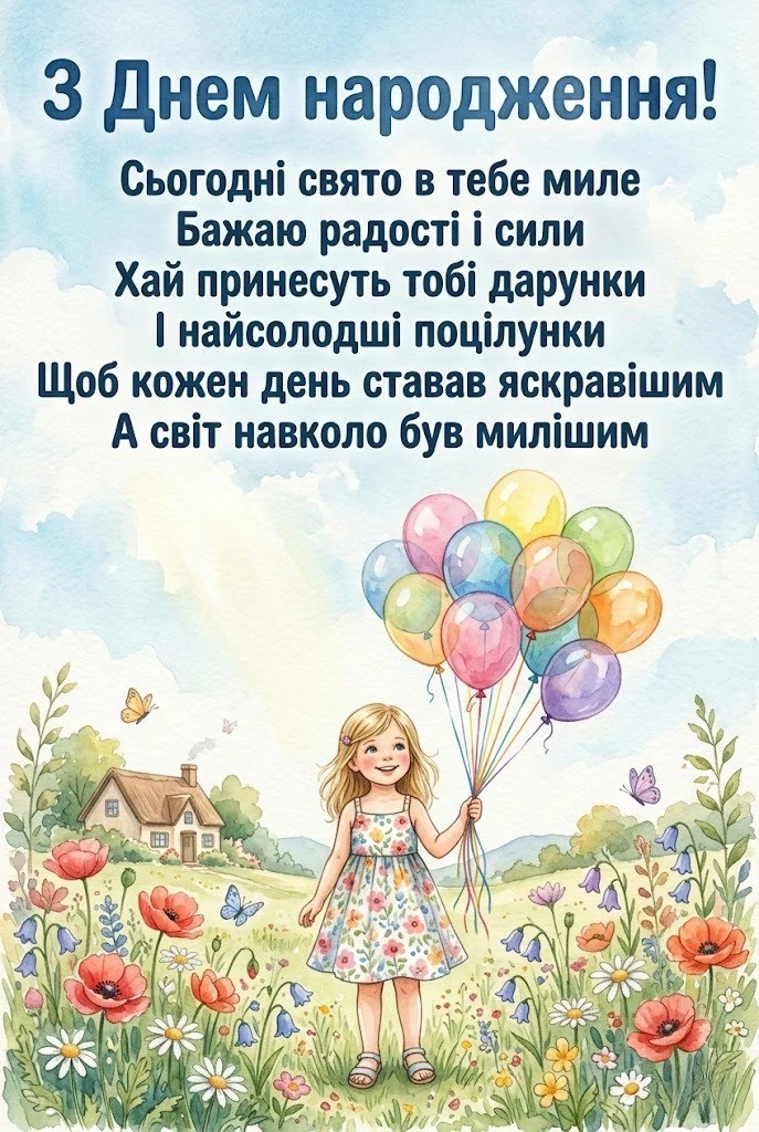10 років — особлива дата: яскраві листівки та побажання для юної леді