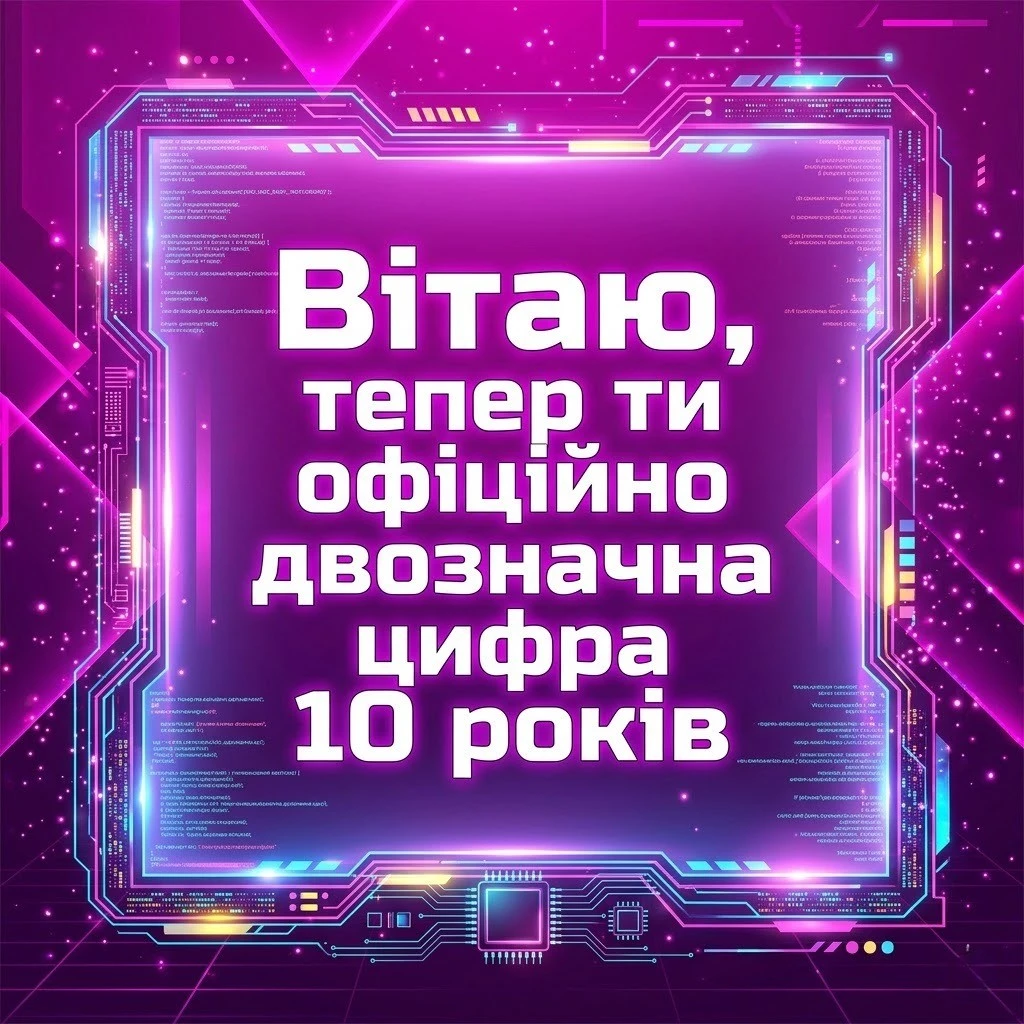 10 років — особлива дата: яскраві листівки та побажання для юної леді